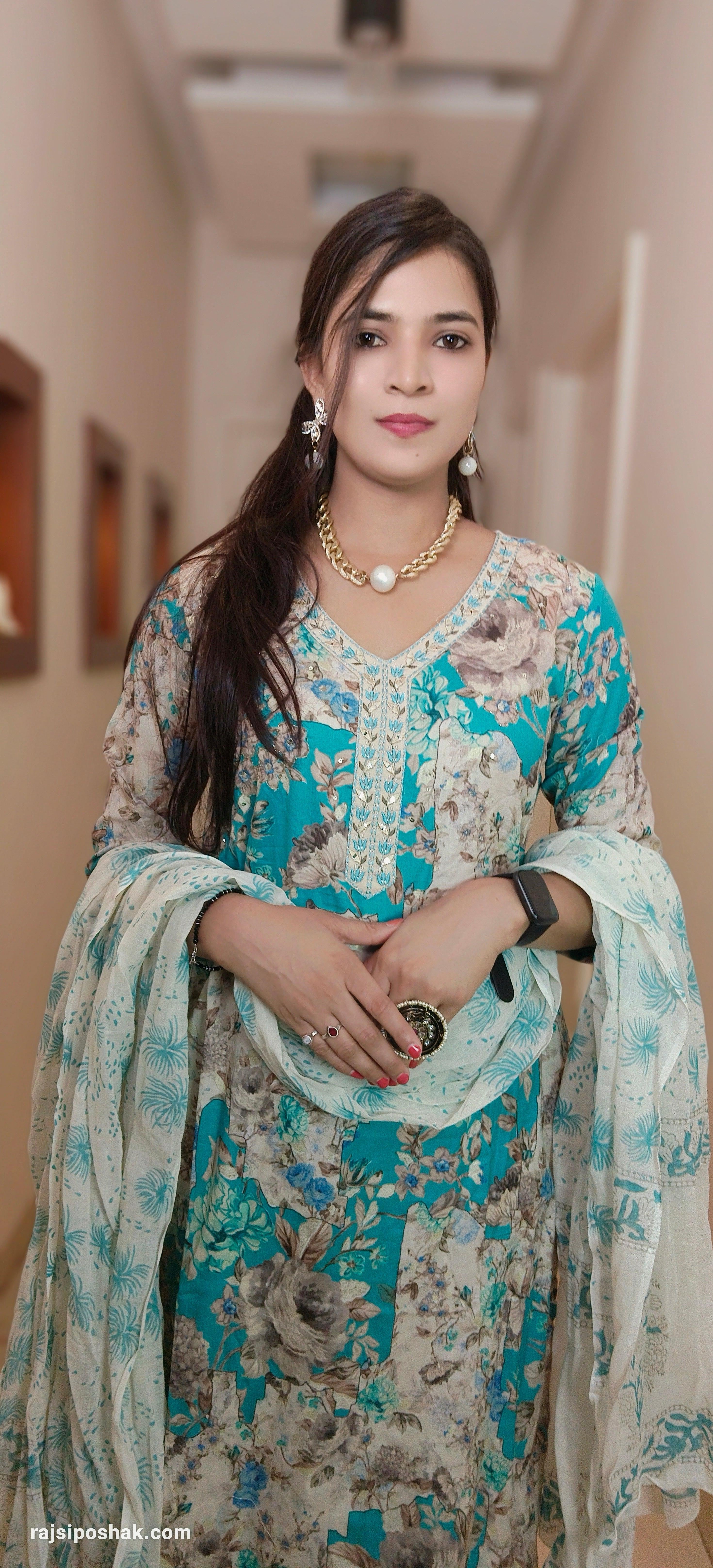 FEROZI PATHANI COTTON SUIT - RajsiPoshak