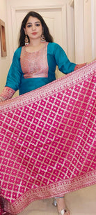 GREEN SILK SUIT - RajsiPoshak