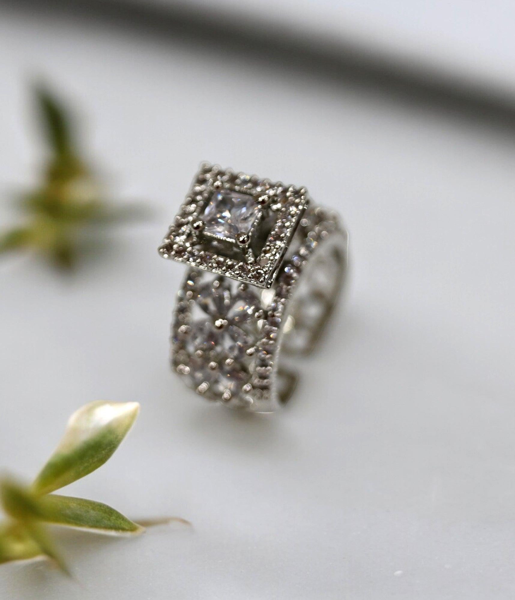 Trendy American Diamond Ring - RajsiPoshak