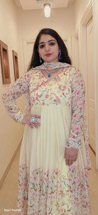 CHINOIN LEHRIYA FLARED ANARKALI - RajsiPoshak