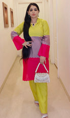 MULTICOLOR COTTON SILK CO-ORD - RajsiPoshak