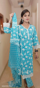 FEROZI 3 PC COTTON SUIT - RajsiPoshak