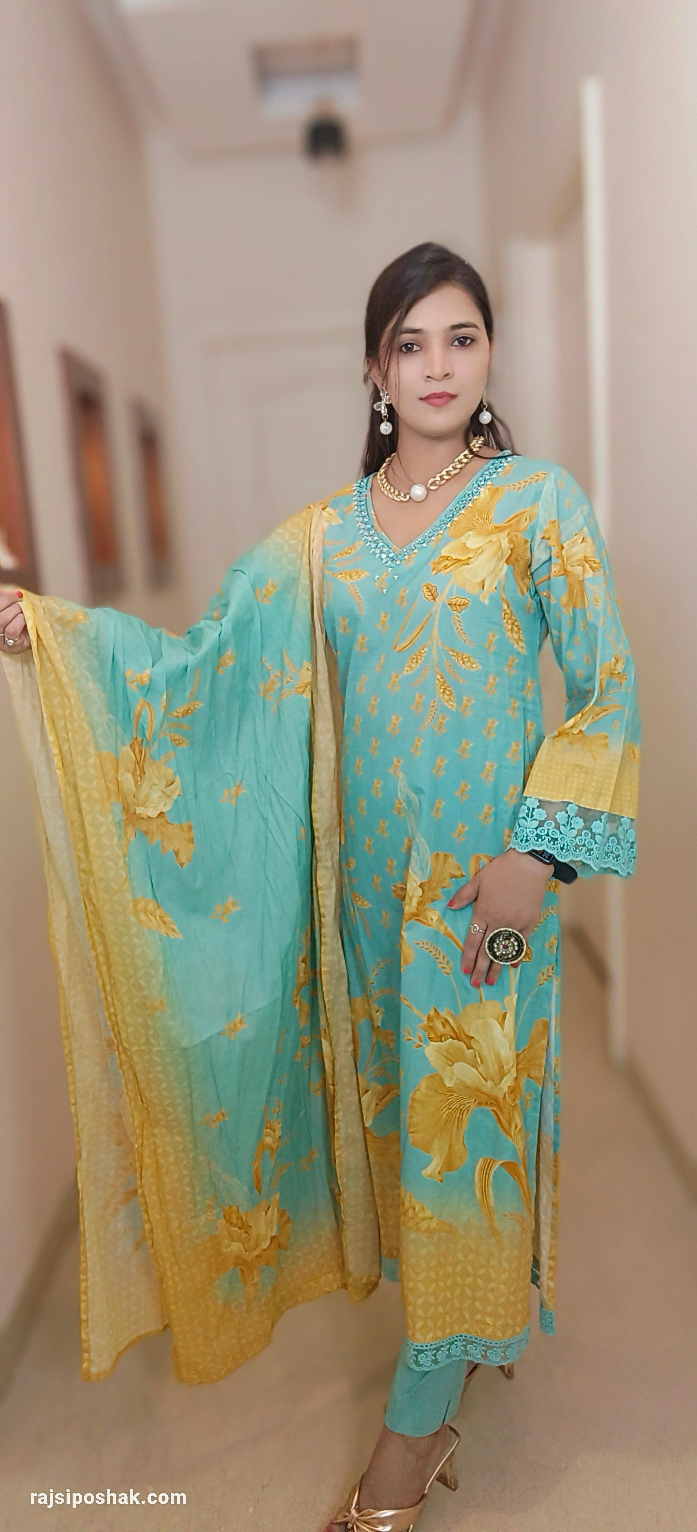 FEROZI DIGITAL PRINT COTTON SUIT - RajsiPoshak