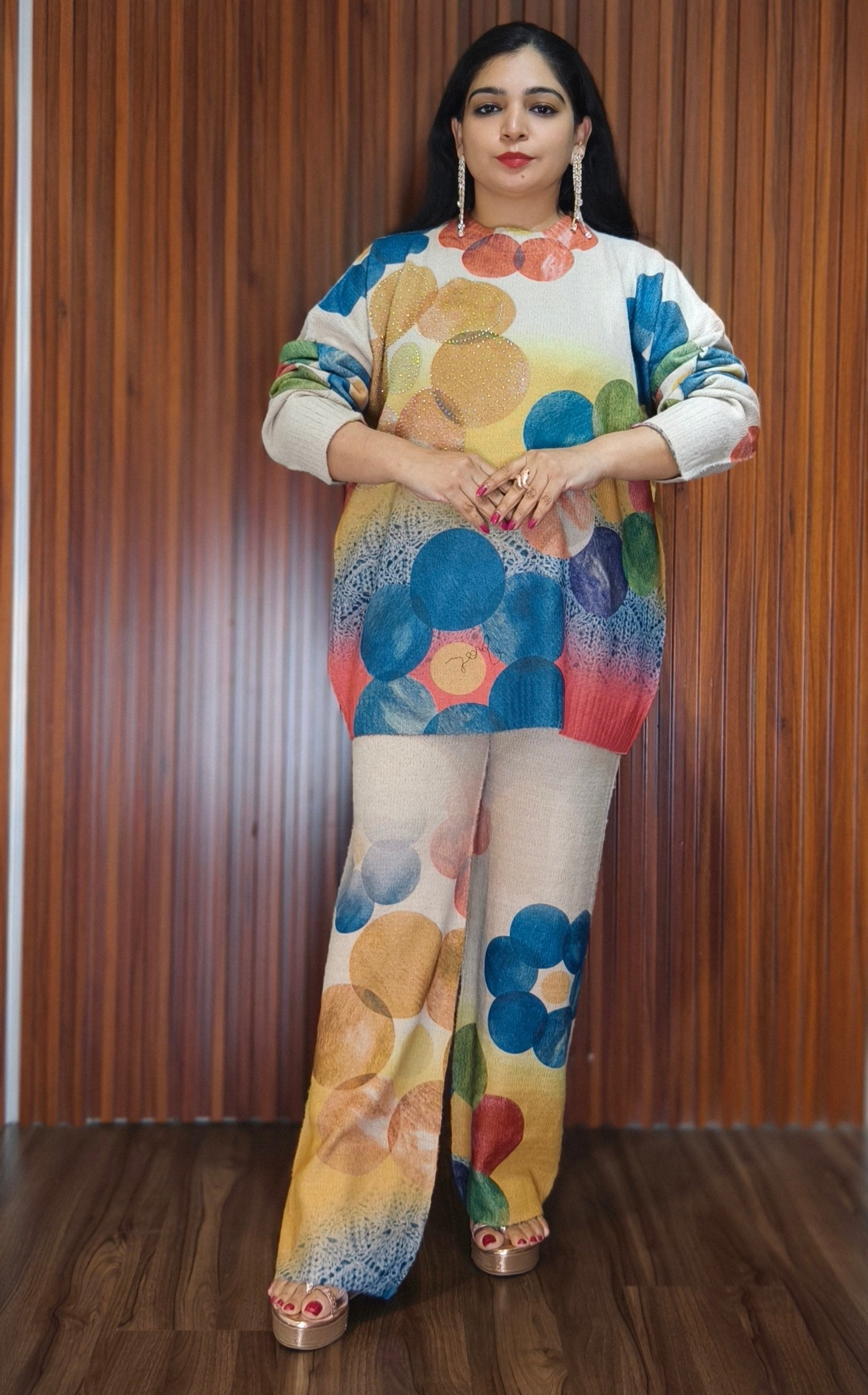 STYLISH PASHMINA WINTER DESINGER  COORD SET