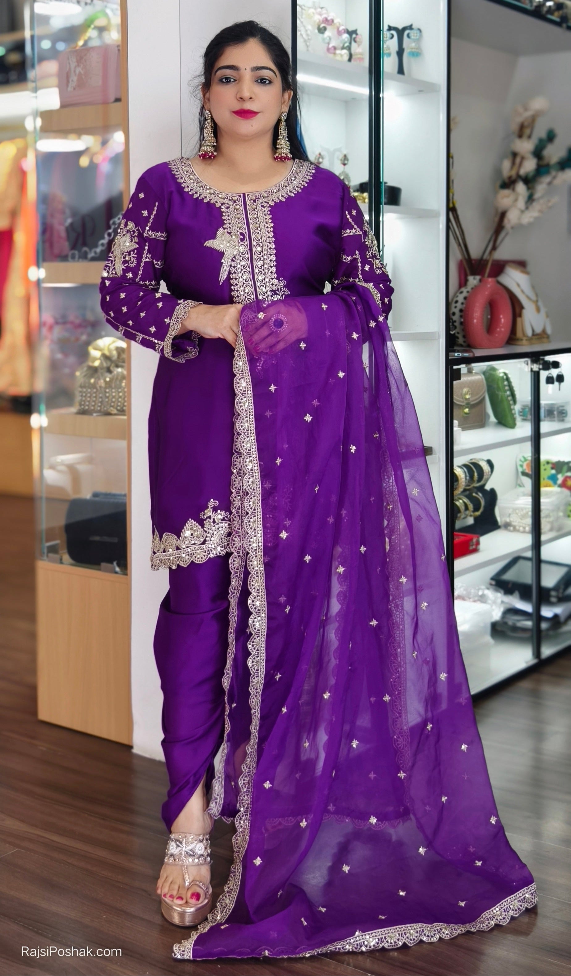 ELEGANT PARTYWEAR CRAFTED FROM PURE FABRIC, PAIRED WITH TULIP PANTS FOR A CHIC AND STYLISH LOOK