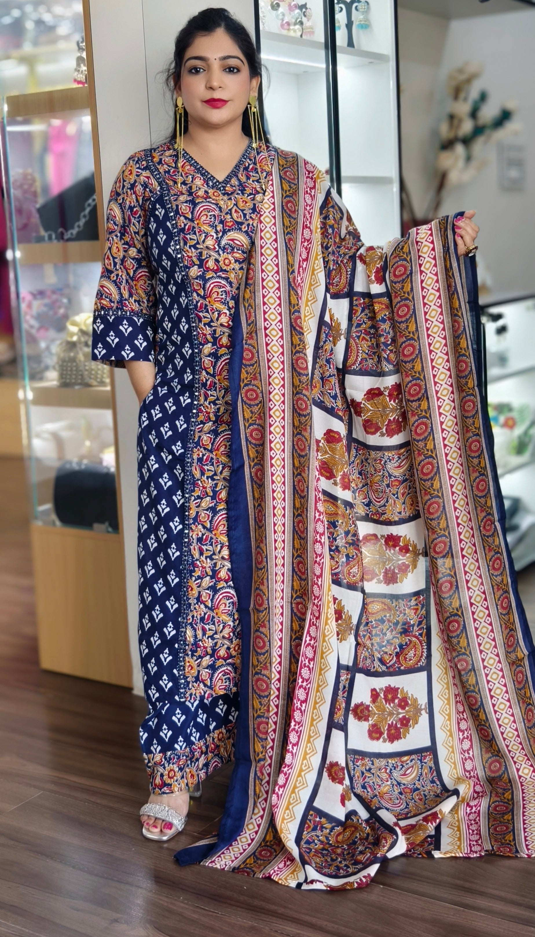 DIGITAL PRINTED KURTA PAIRED WITH PLAZO AND PRINTED DUPATTA