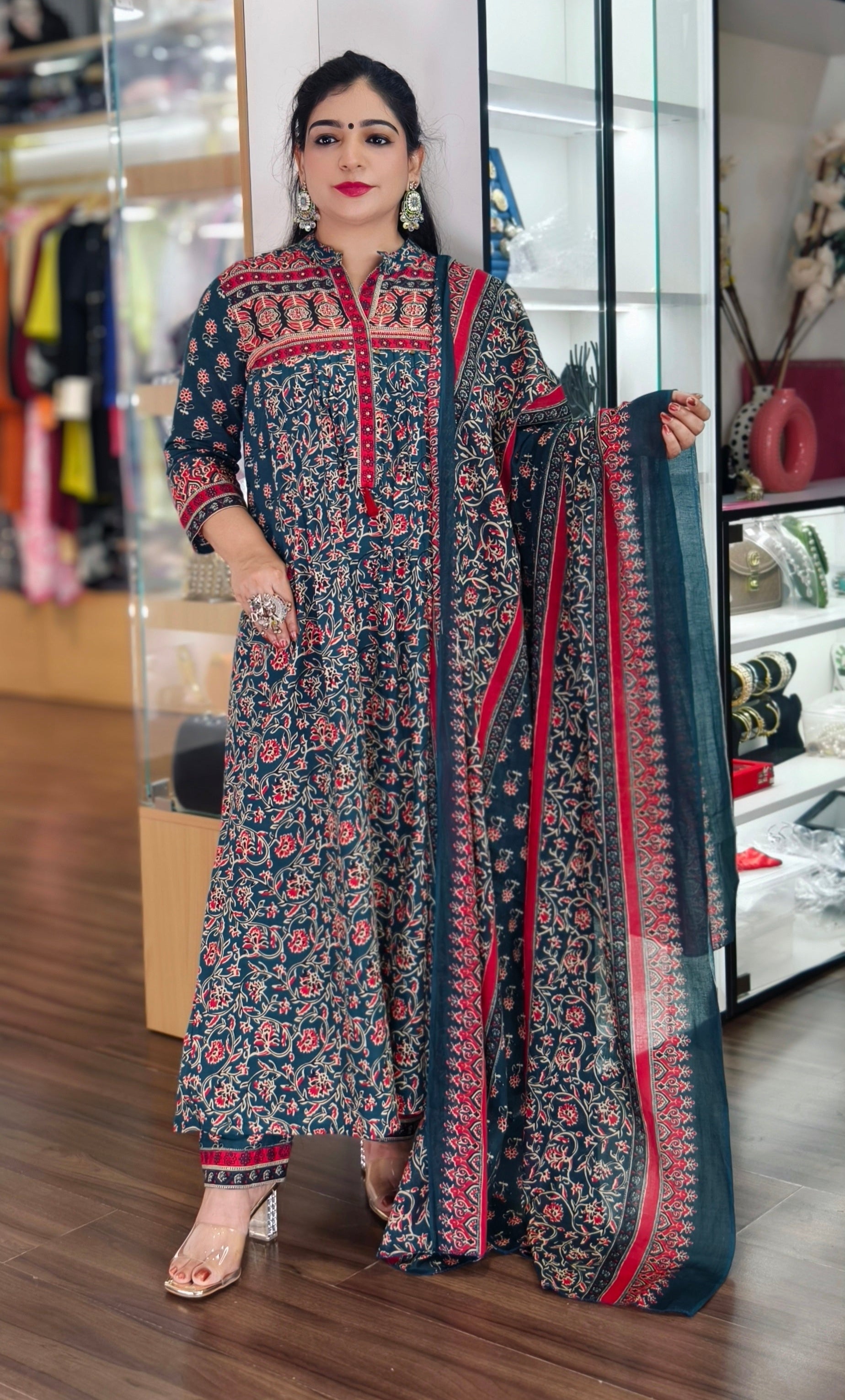 3 PCS AUTHENTIC PURE COTTON SUIT WITH PRINTED DUPATTA