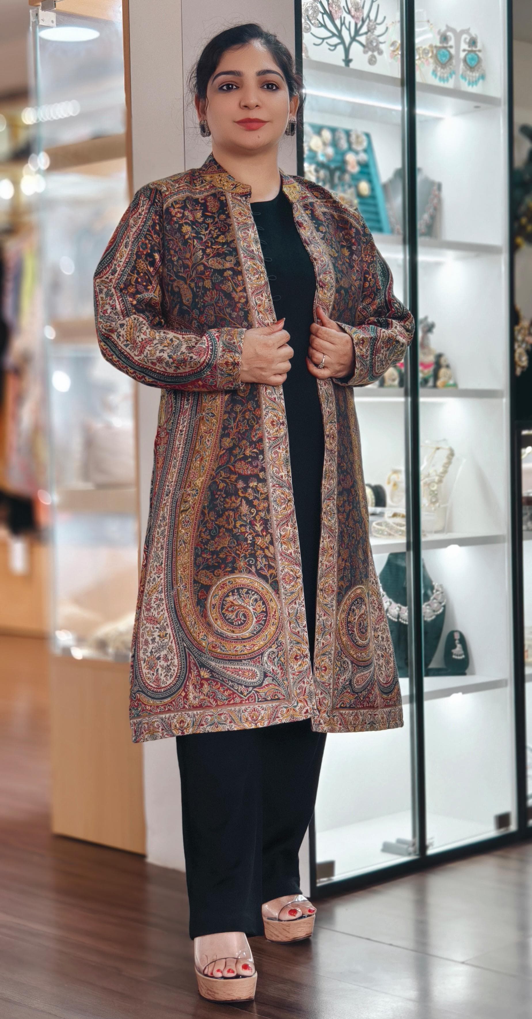 ELEGANT THREE PCS COORD SET WITH JACKET