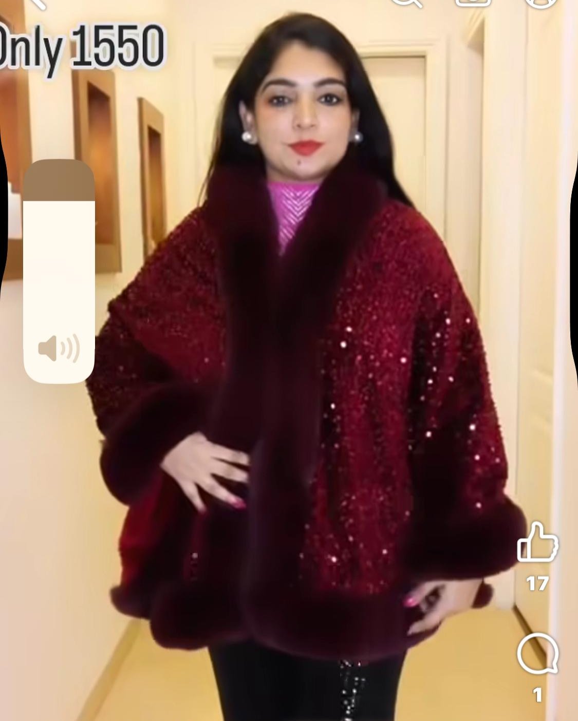 BEAUTIFULL PARTY WEAR  SEQUENCE PONCHO