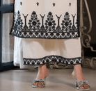 WHITE & BLACK 3 PC SUIT - RajsiPoshak